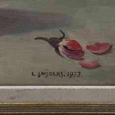 Dutch Still Life of Garden Roses in an Ironstone Tureen by L. Snijders, Dated 1973