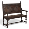 19th Century Dutch Carved Oak Renaissance Revival Bench