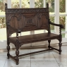 19th Century Dutch Carved Oak Renaissance Revival Bench