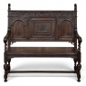 19th Century Dutch Carved Oak Renaissance Revival Bench