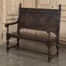 19th Century Dutch Carved Oak Renaissance Revival Bench