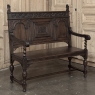 19th Century Dutch Carved Oak Renaissance Revival Bench