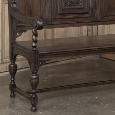 19th Century Dutch Carved Oak Renaissance Revival Bench