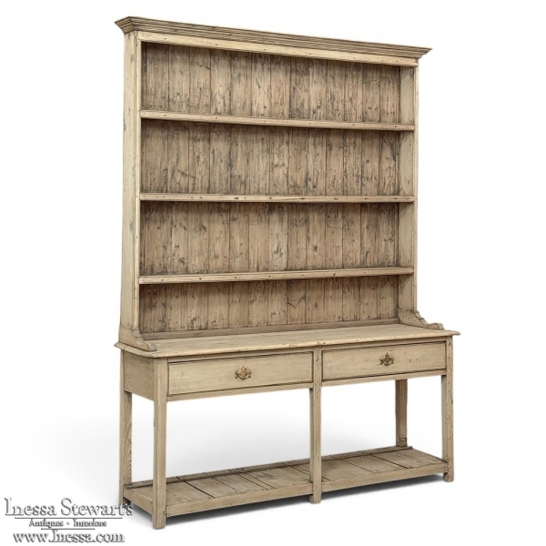 18th Century English Country Stripped Pine Dresser