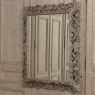 Antique French Louis XIV Baroque Stripped Hand-Carved Wood Mirror