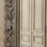Antique French Louis XIV Baroque Stripped Hand-Carved Wood Mirror