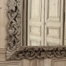Antique French Louis XIV Baroque Stripped Hand-Carved Wood Mirror