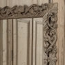 Antique French Louis XIV Baroque Stripped Hand-Carved Wood Mirror