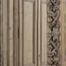 Antique French Louis XIV Baroque Stripped Hand-Carved Wood Mirror