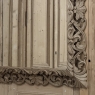 Antique French Louis XIV Baroque Stripped Hand-Carved Wood Mirror