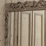 Antique French Louis XIV Baroque Stripped Hand-Carved Wood Mirror