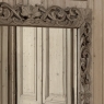 Antique French Louis XIV Baroque Stripped Hand-Carved Wood Mirror