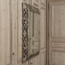 Antique French Louis XIV Baroque Stripped Hand-Carved Wood Mirror
