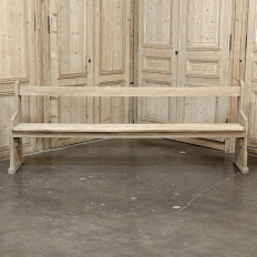 19th Century Gothic Revival Stripped Oak Church Bench