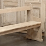 19th Century Gothic Revival Stripped Oak Church Bench