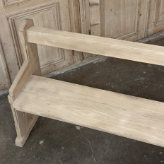 19th Century Gothic Revival Stripped Oak Church Bench
