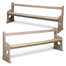 19th Century Gothic Revival Stripped Oak Church Bench