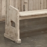 19th Century Gothic Revival Stripped Oak Church Bench