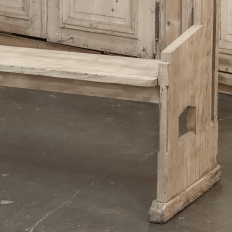 19th Century Gothic Revival Stripped Oak Church Bench