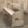 19th Century Gothic Revival Stripped Oak Church Bench