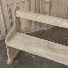 19th Century Gothic Revival Stripped Oak Church Bench