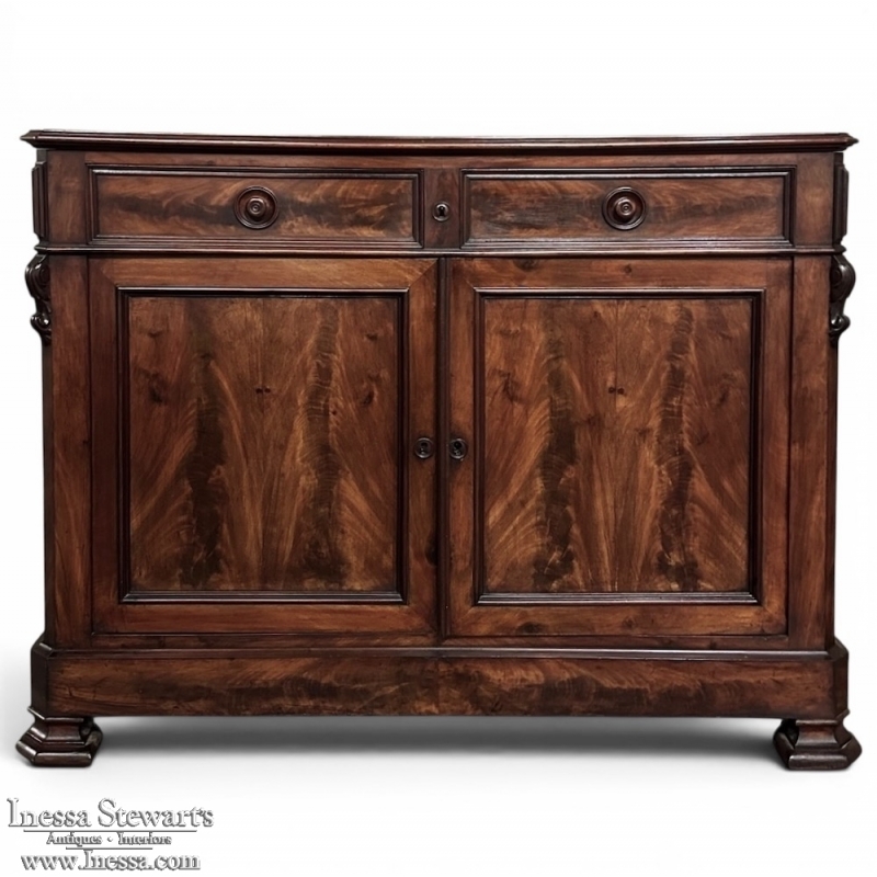19th Century French Louis Philippe Period Mahogany Buffet
