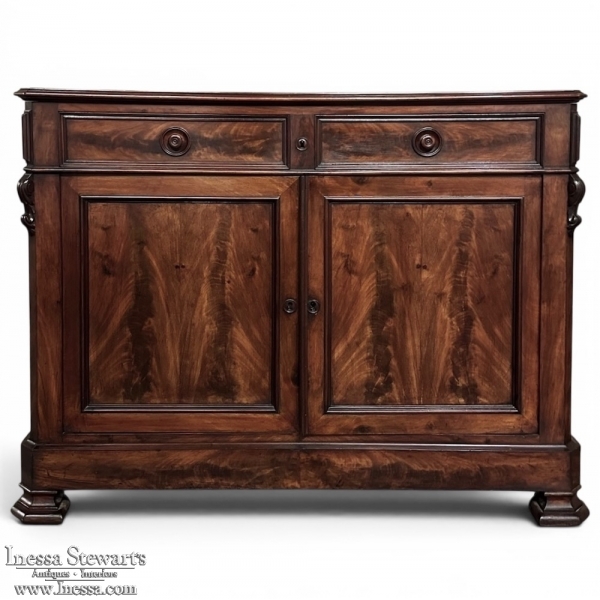 19th Century French Louis Philippe Period Mahogany Buffet