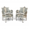 Pair of Louis XVI Painted Bergères ~ Paris
