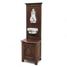 19th Century Country French Fountain with Porcelain Reservoir & Basin