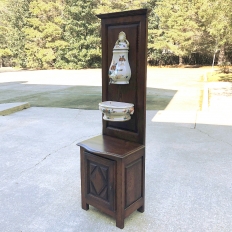 19th Century Country French Fountain with Porcelain Reservoir & Basin