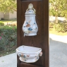 19th Century Country French Fountain with Porcelain Reservoir & Basin