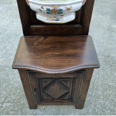 19th Century Country French Fountain with Porcelain Reservoir & Basin