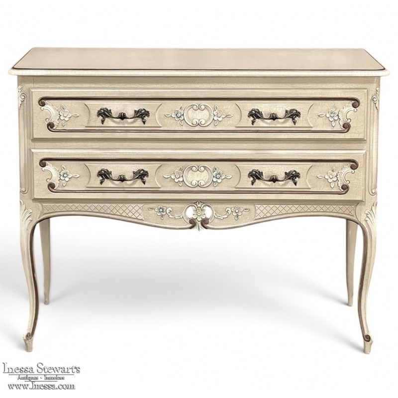 Vintage French Provincial Painted Commode