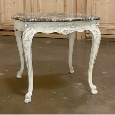 19th Century French Regence Painted Marble Top Table