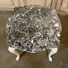 19th Century French Regence Painted Marble Top Table