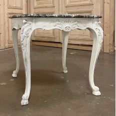 19th Century French Regence Painted Marble Top Table