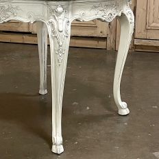 19th Century French Regence Painted Marble Top Table