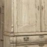 18th Century Dutch Baroque Stripped Oak Linen Press