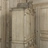 18th Century Dutch Baroque Stripped Oak Linen Press