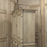 18th Century Dutch Baroque Stripped Oak Linen Press