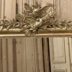 19th Century French Louis XVI Giltwood Mirror with Lovebirds