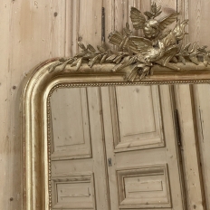 19th Century French Louis XVI Giltwood Mirror with Lovebirds