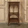 19th Century French Walnut Gothic Pedestal ~ Etagere End Table