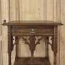 19th Century French Walnut Gothic Pedestal ~ Etagere End Table