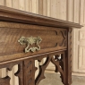 19th Century French Walnut Gothic Pedestal ~ Etagere End Table