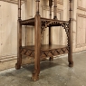 19th Century French Walnut Gothic Pedestal ~ Etagere End Table