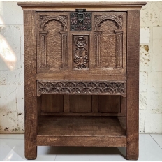 Antique Gothic Revival Raised Cabinet ~ Dry Bar