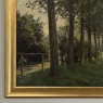 Antique Belgian Oil on Canvas Painting “Cows Grazing” by Xavier Wurth (1869-1933)