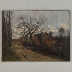 Late 19th Century Pastoral Oil Painting Signed J.B. François