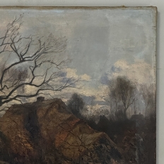 Late 19th Century Pastoral Oil Painting Signed J.B. François